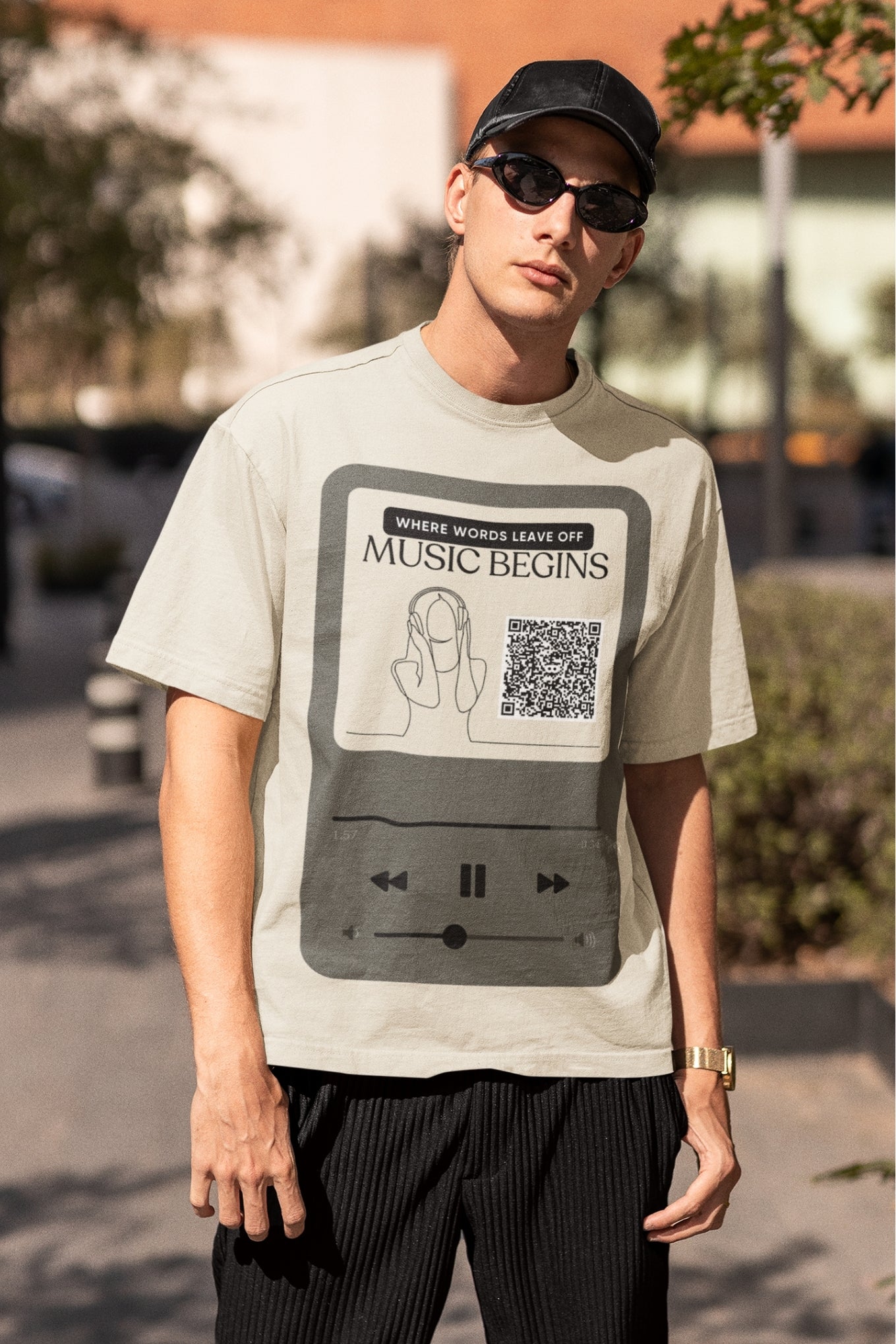 Music Lover Black color AR T-shirt