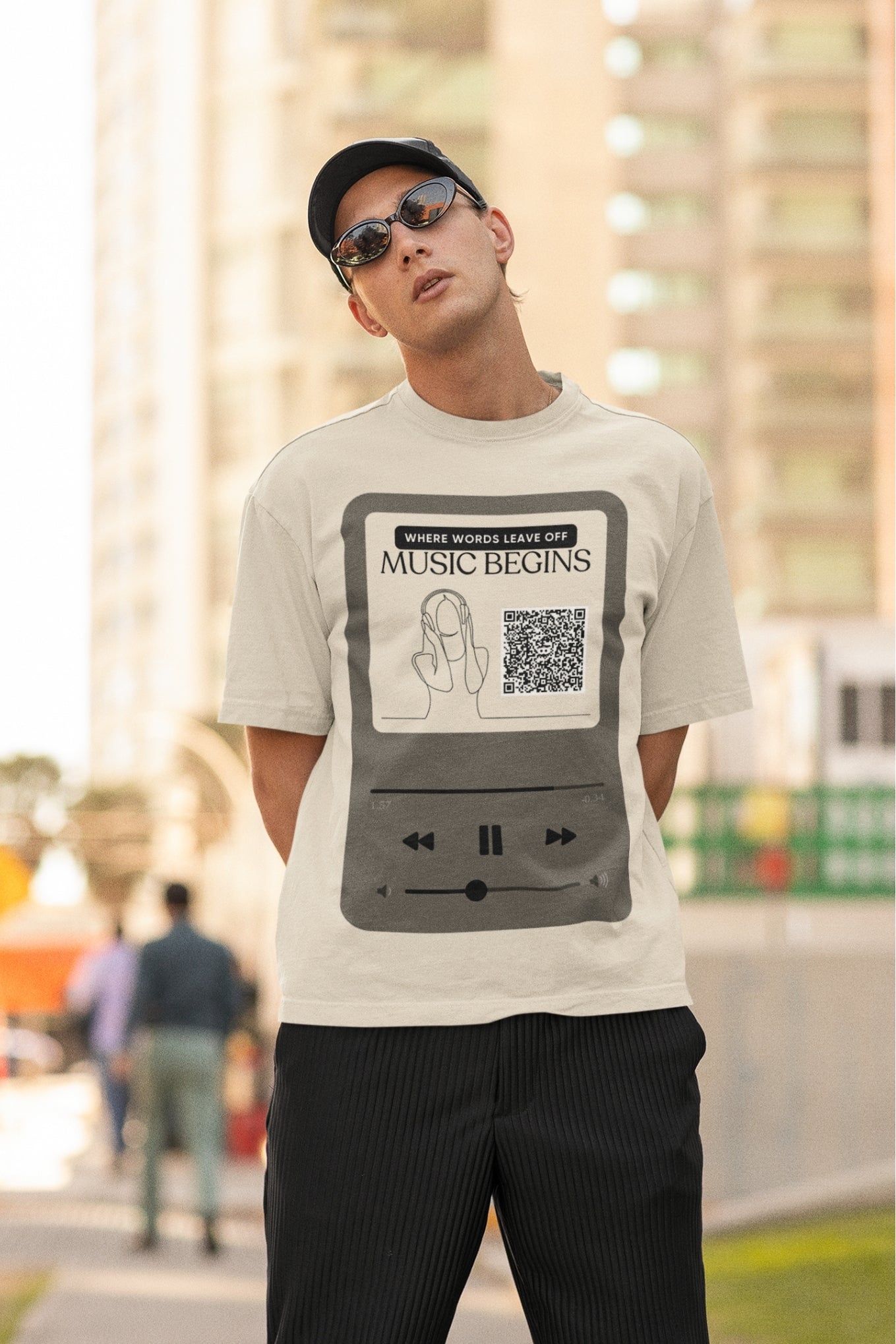 Music Lover Black color AR T-shirt