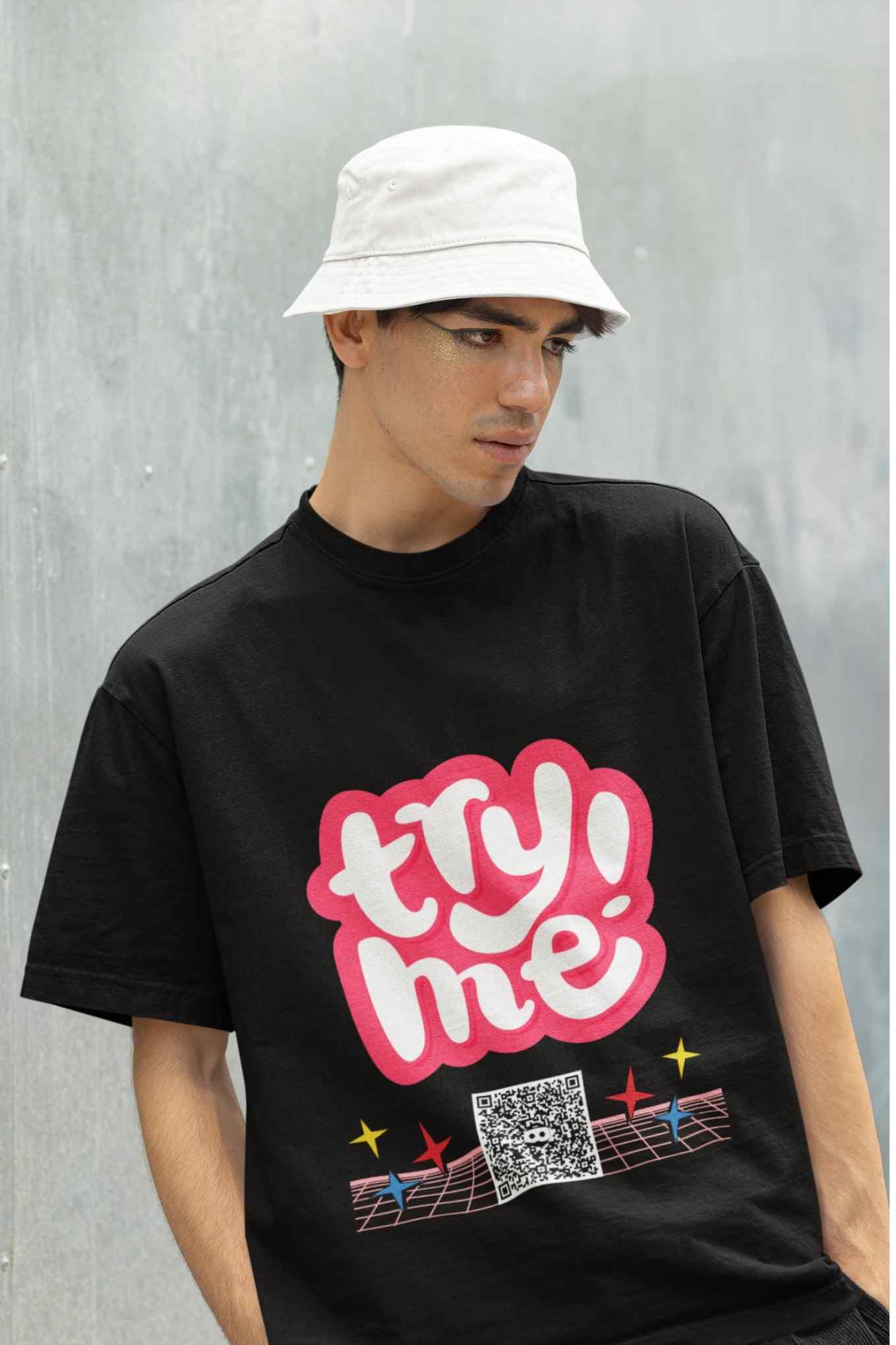 Interactive Puzzle Black AR T-Shirt