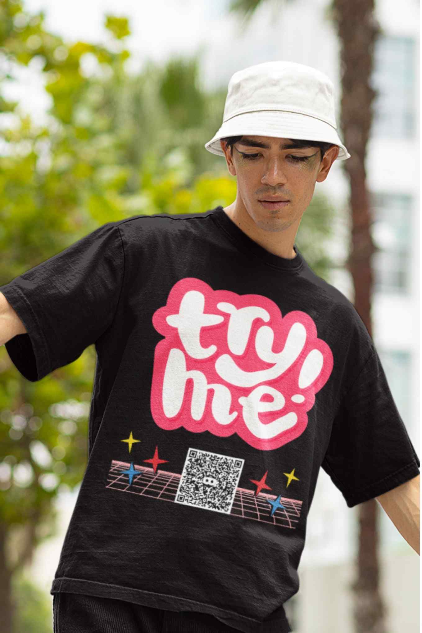 Interactive Puzzle Black AR T-Shirt