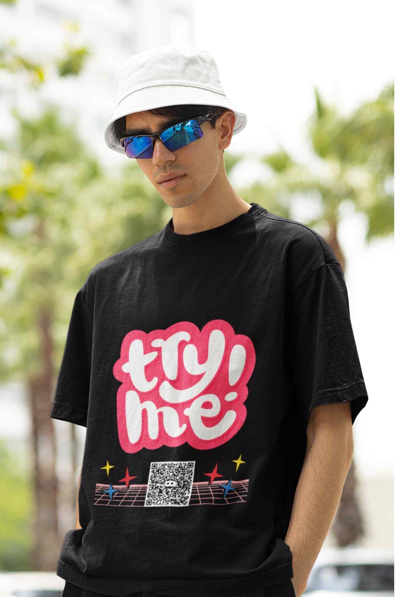 Interactive Puzzle Black AR T-Shirt