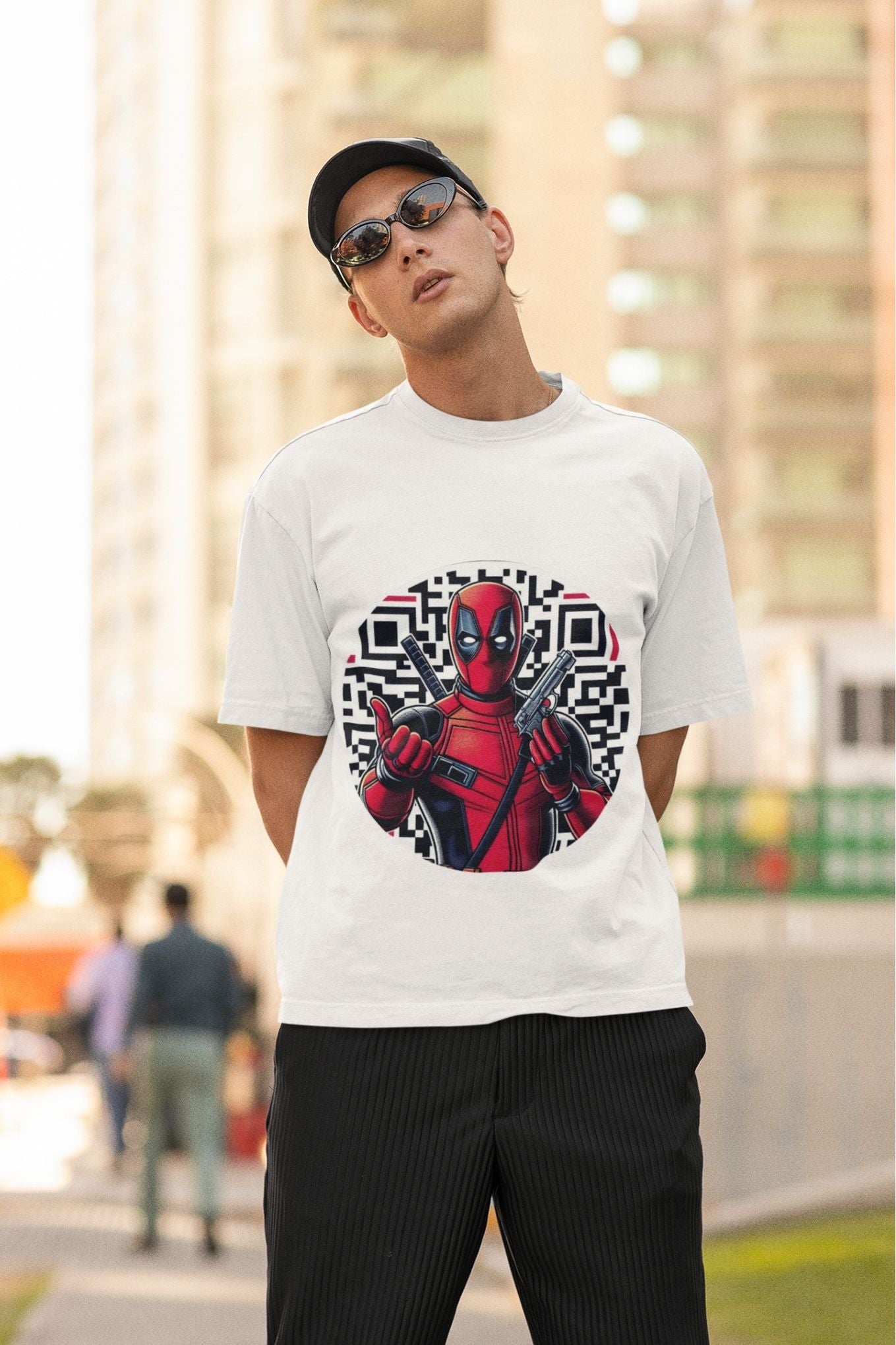 Deadpool Action White AR Tee