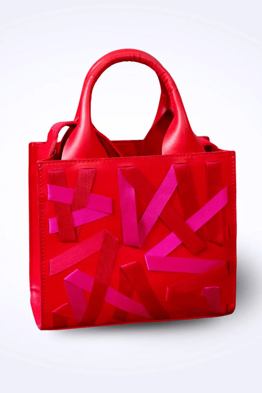 VV SIGNATURE Ribboned red mini bag