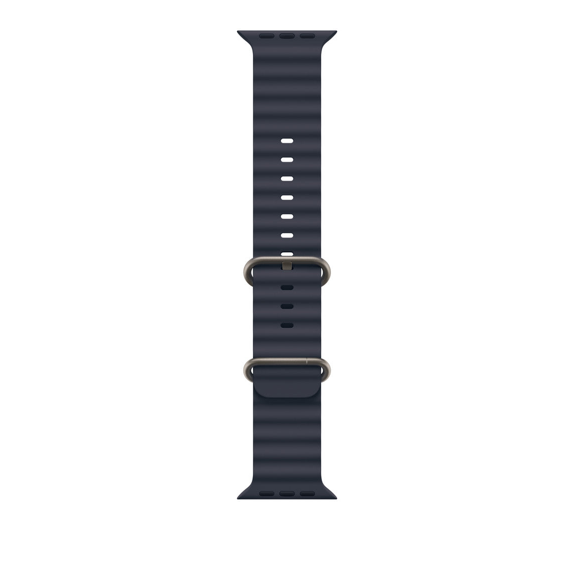 49mm Navy Ocean Band - Natural Titanium Finish