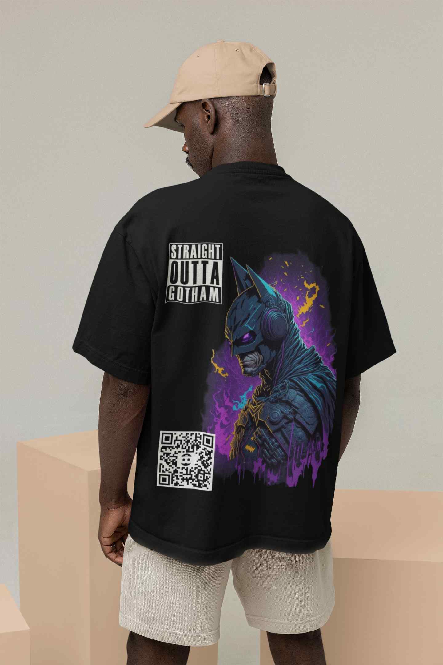 Batman Black Oversized Tshirt