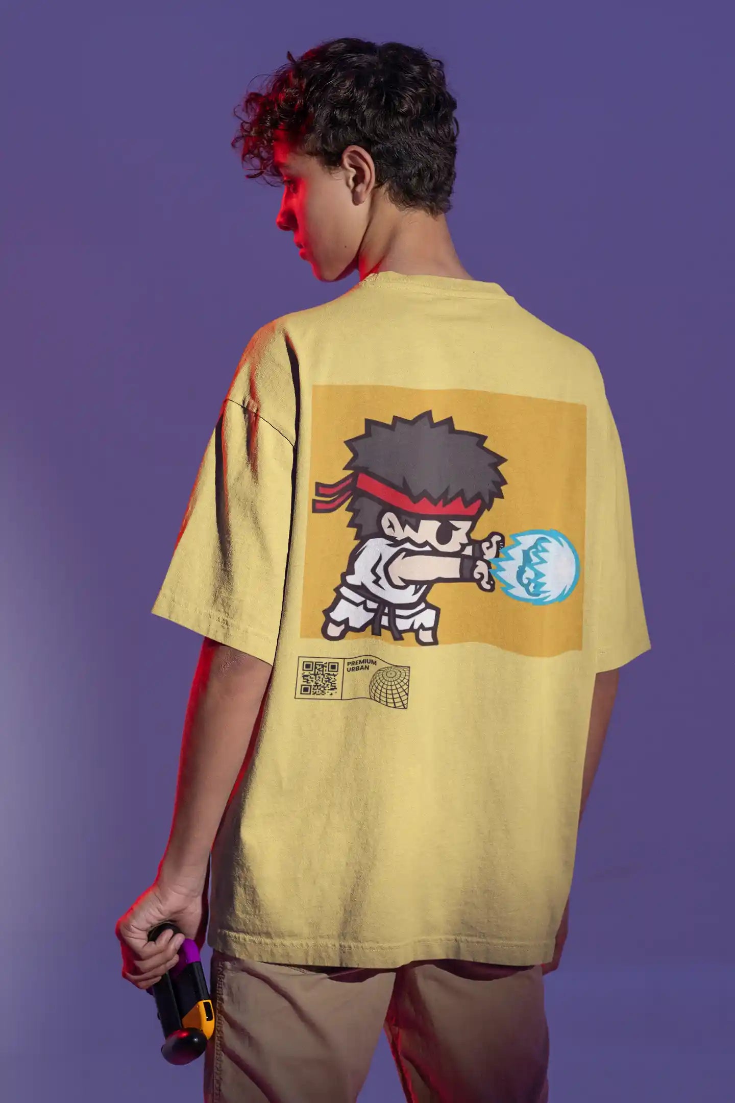 Street Fighter Yellow AR Oversized T-shirt
