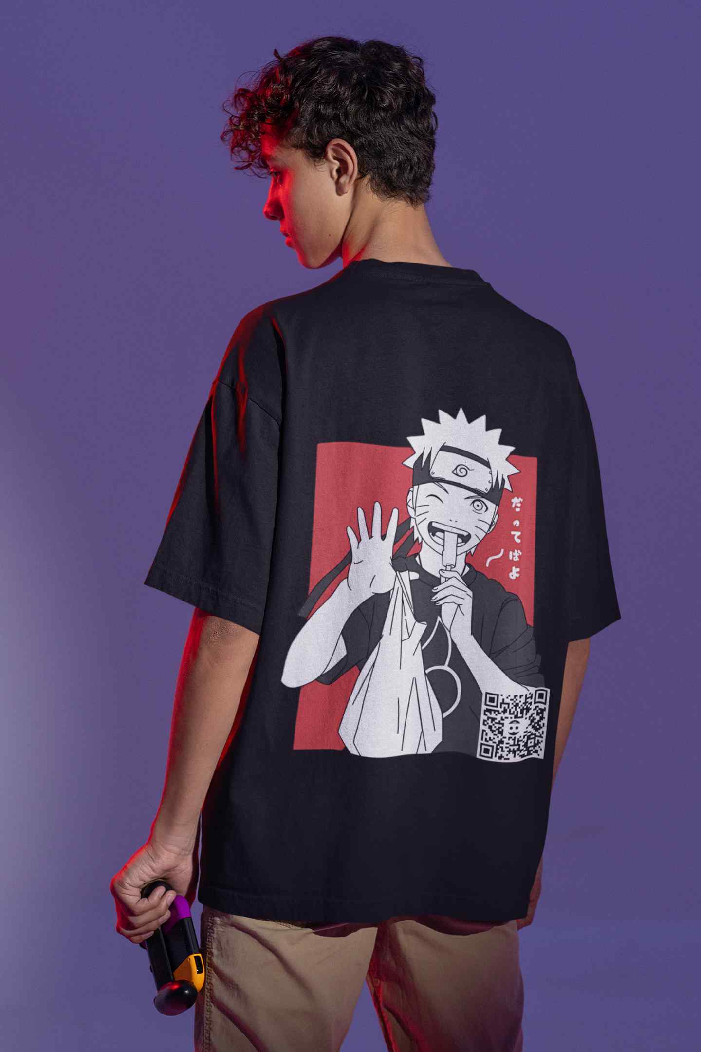 Beast Mode Naruto Black AR Oversize Tshirt