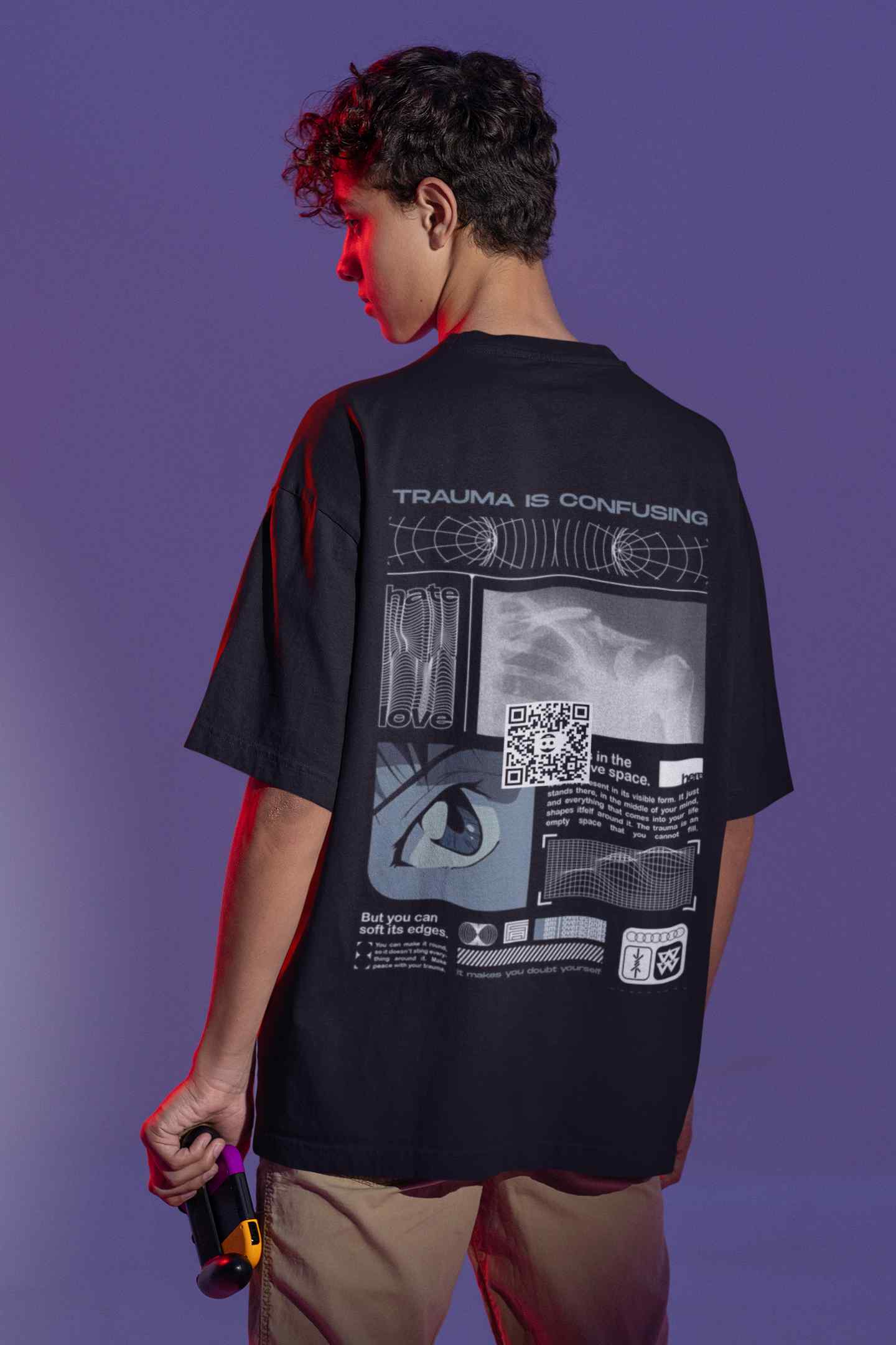 Spectrum Surge Black AR Printed T-Shirt