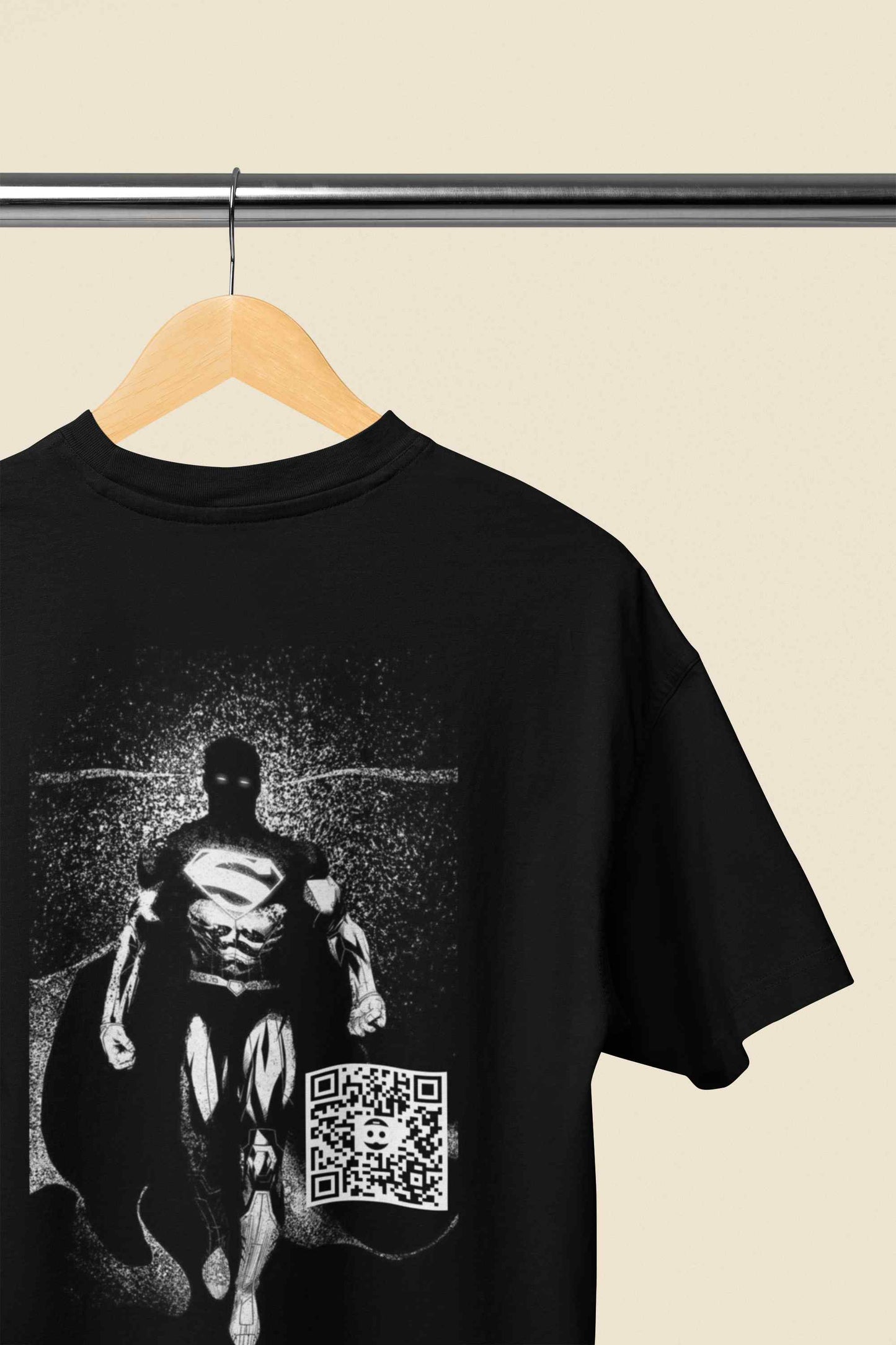 Superman B&W Black AR T-shirt