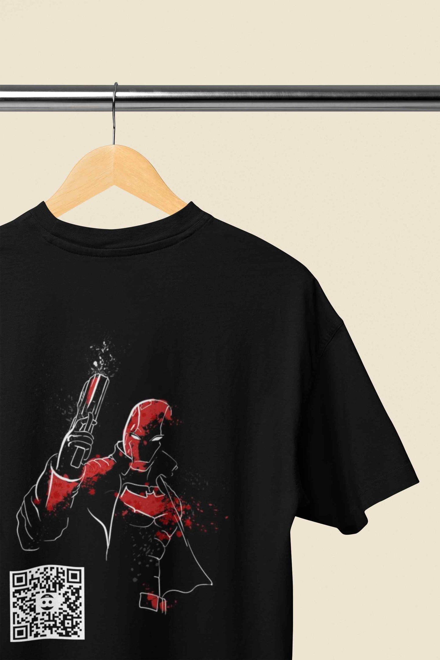 Red Hood Black AR Printed T-Shirt