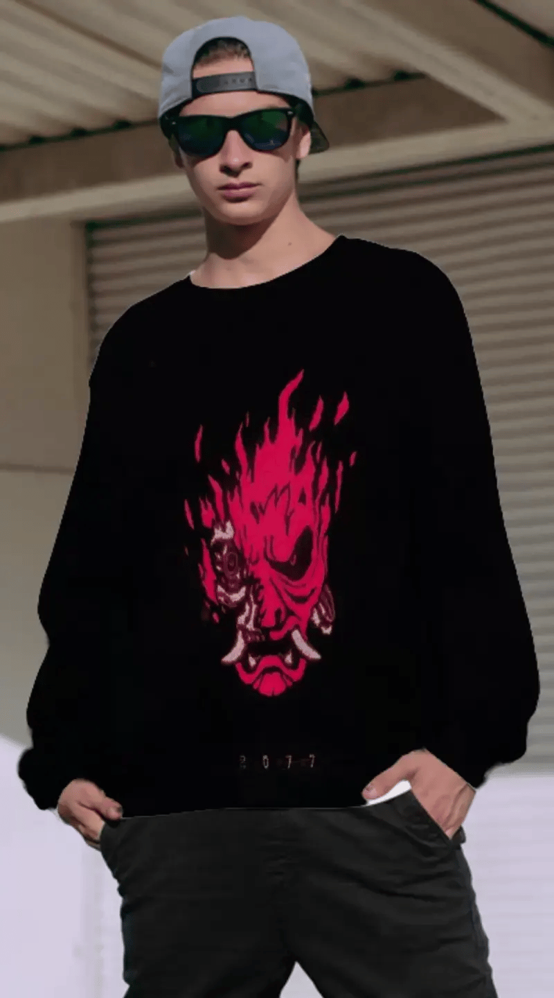 Unisex Ghost Samurai AR Black Sweatshirt