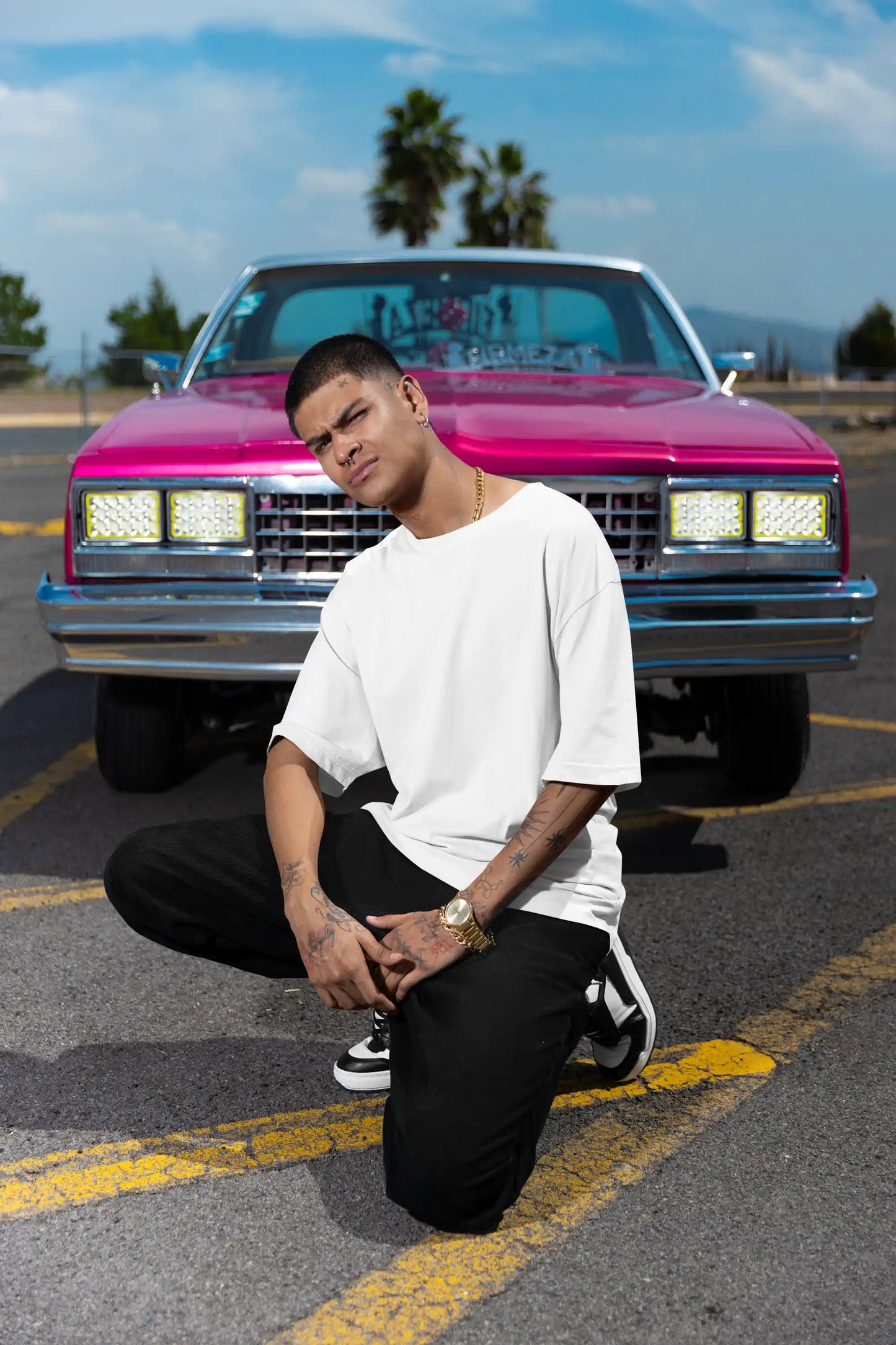Dexter to the Laboratory White AR Oversized T-shirt