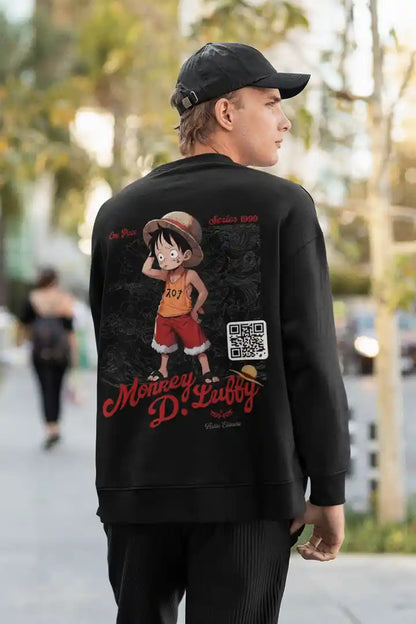 Luffy - One Piece  AR Black Sweatshirt