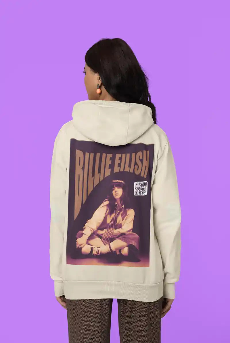 Billie Eilish AR Beige Hoodie