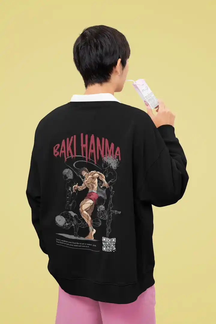 Unisex Baki Hanma AR Black Sweatshirt