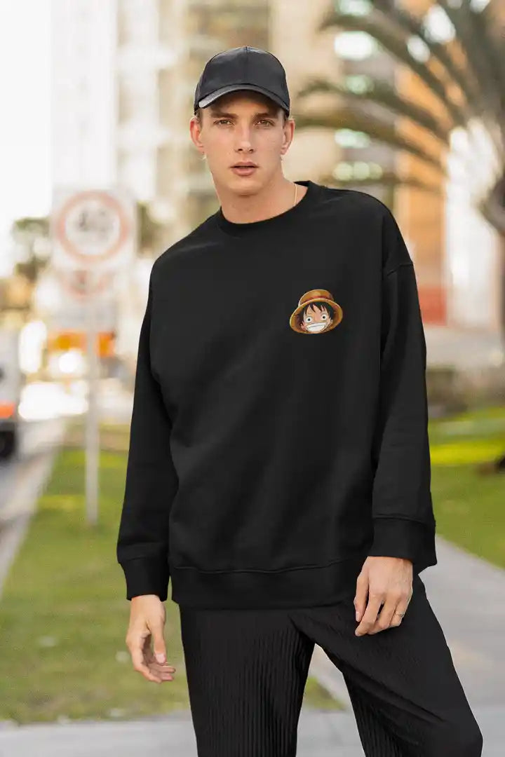 Luffy - One Piece  AR Black Sweatshirt