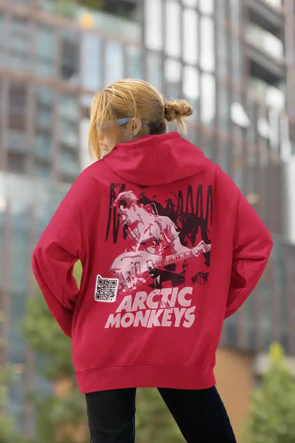 Unisex Arctic Monkeys AR Maroon Hoodie