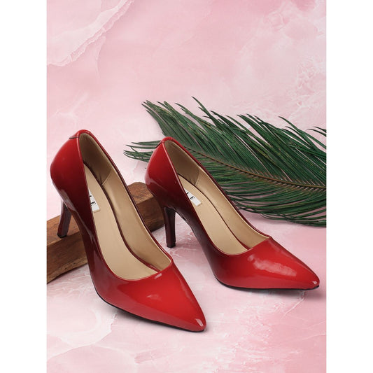 ELLE Red Women Slip On Pumps (EURO 37)