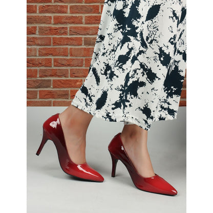 ELLE Red Women Slip On Pumps (EURO 37)