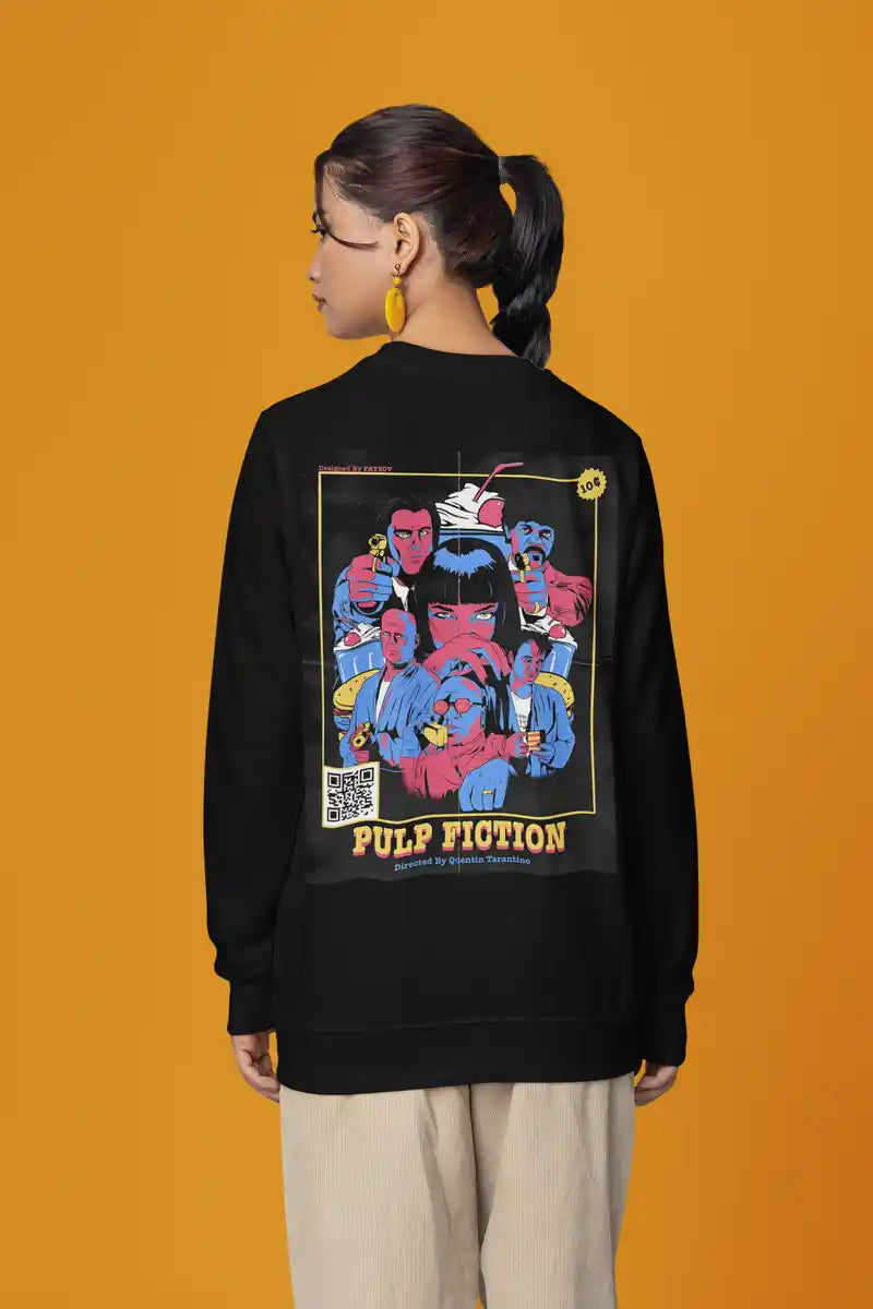 Unisex Pulp Fiction AR Black Sweatshirt