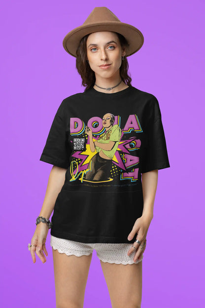Doja Cat Pop Star Retro Aesthetic AR Oversized T-shirt