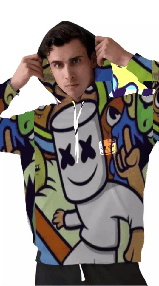 Unisex DJ Marshmello AR Black Hoodie