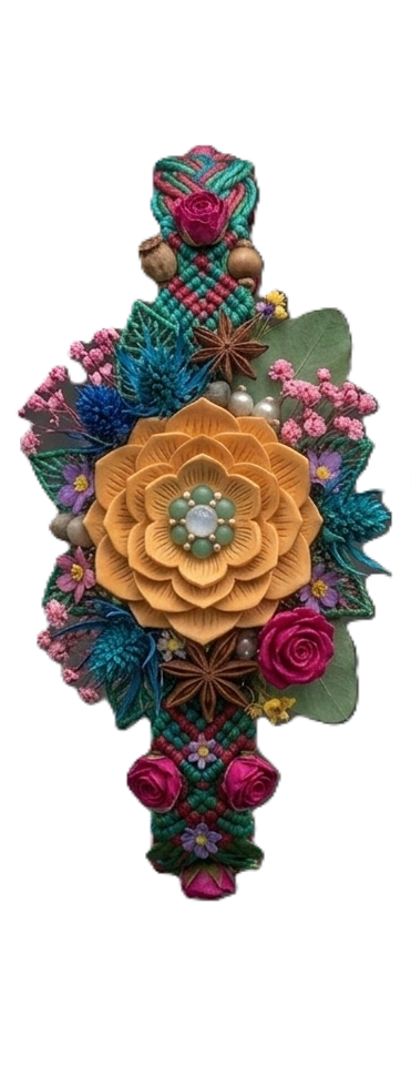 Earthy Boho Herbarium Artisan Sacred Rakhi