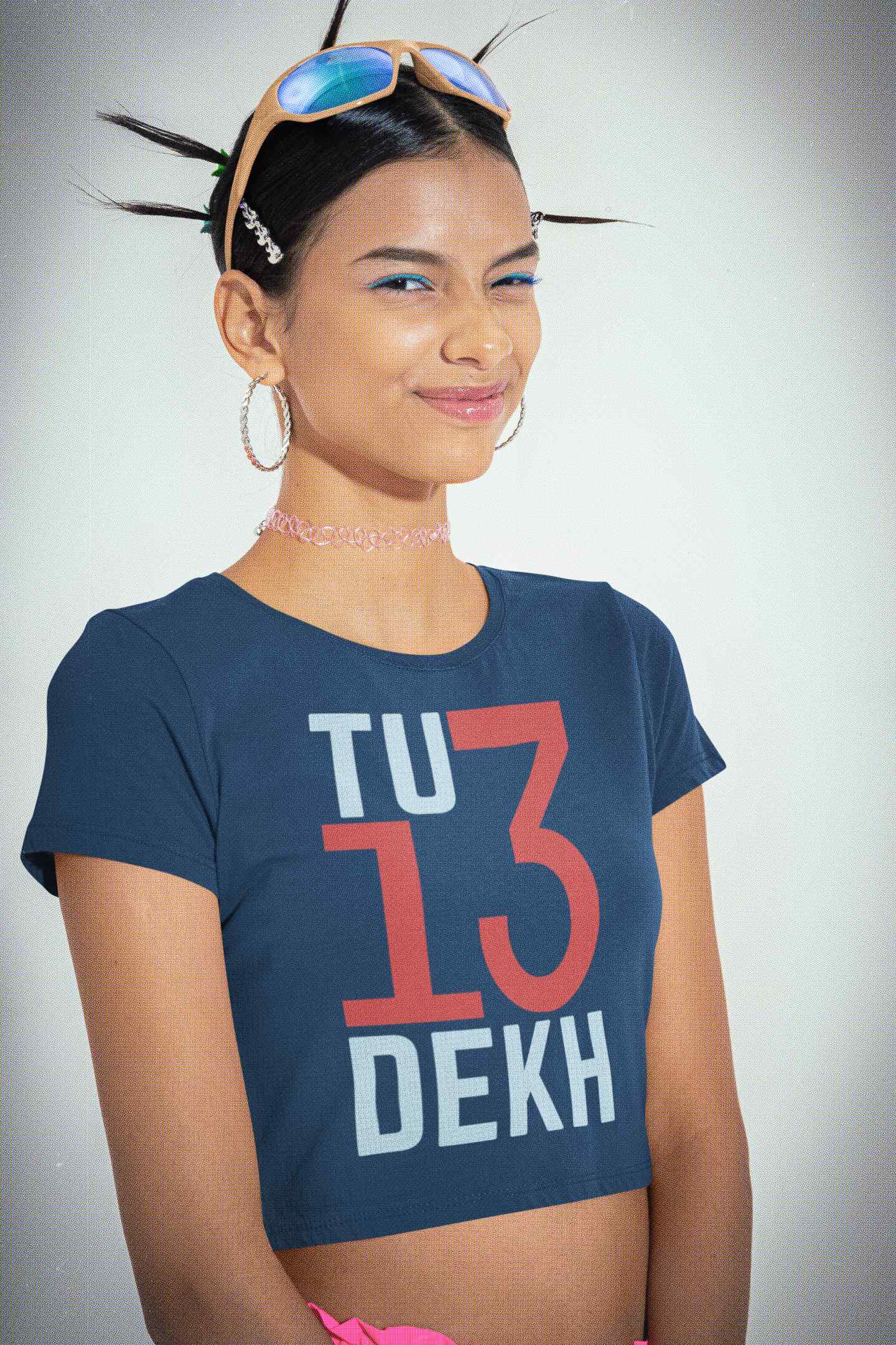 Tu 13 dekh print Crop Top