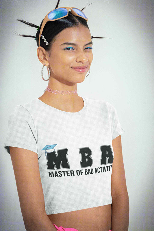 MBA Print  Crop Tee