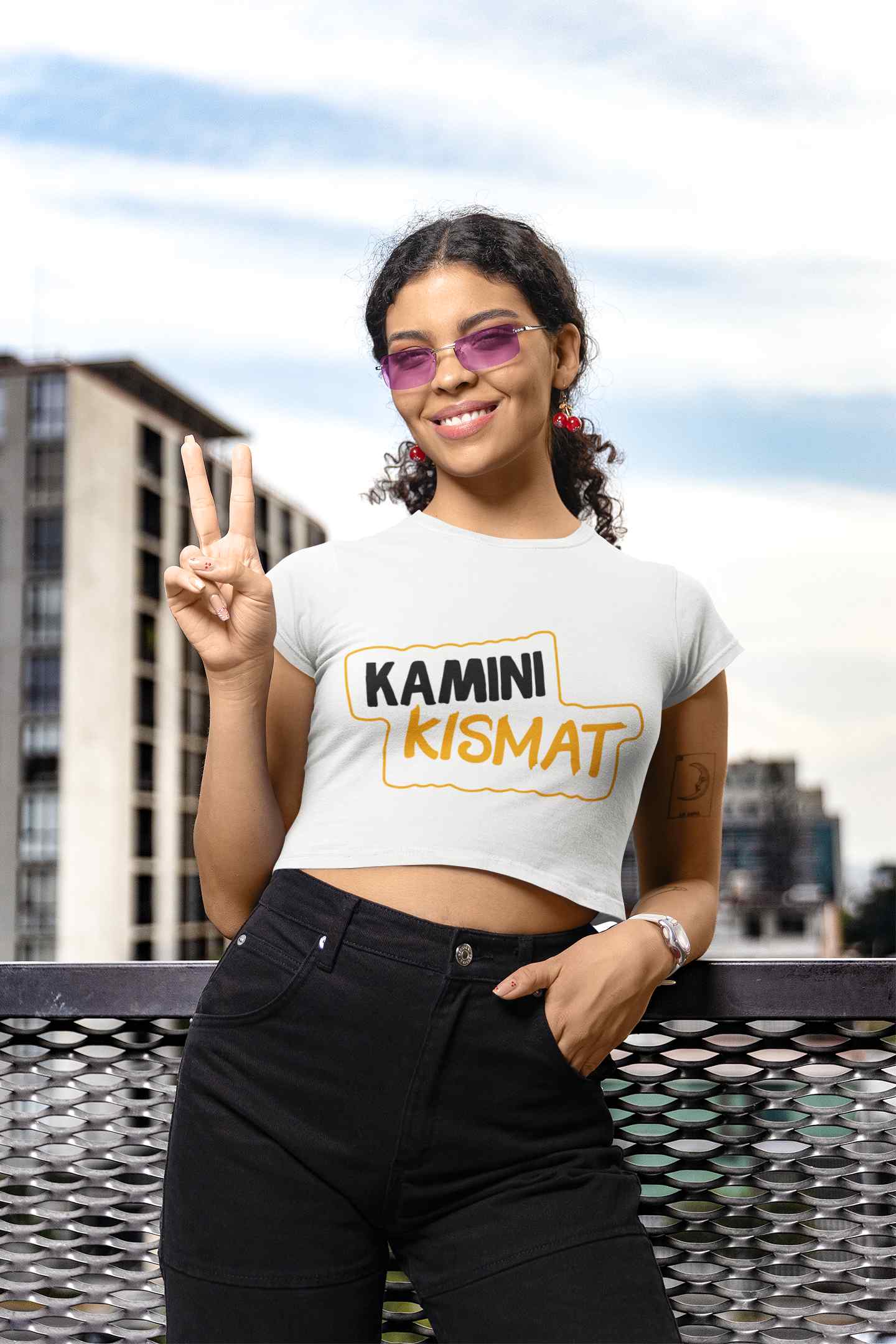 Kamini Kismat printed Crop Top