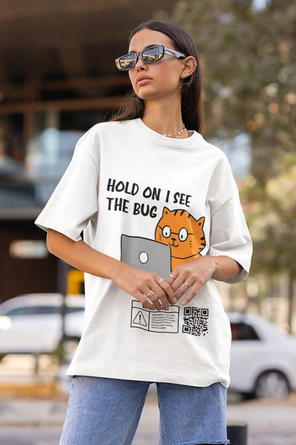 Bug Hunter Cat AR Oversized Tshirt