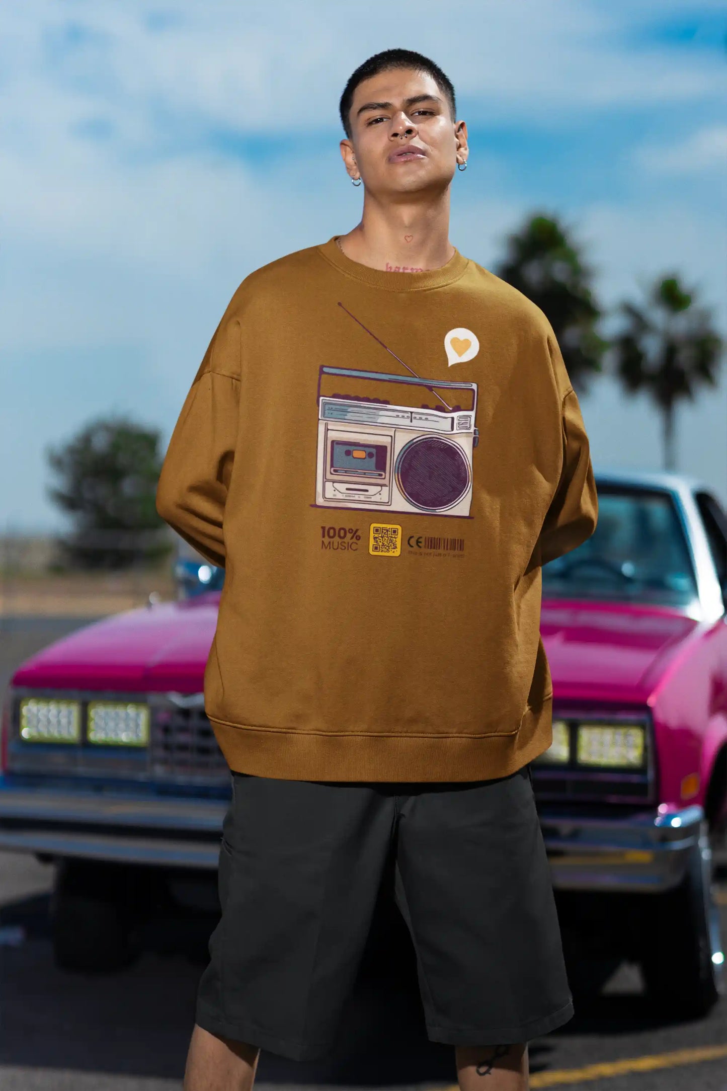 Vintage Boombox Beats AR Sweatshirt