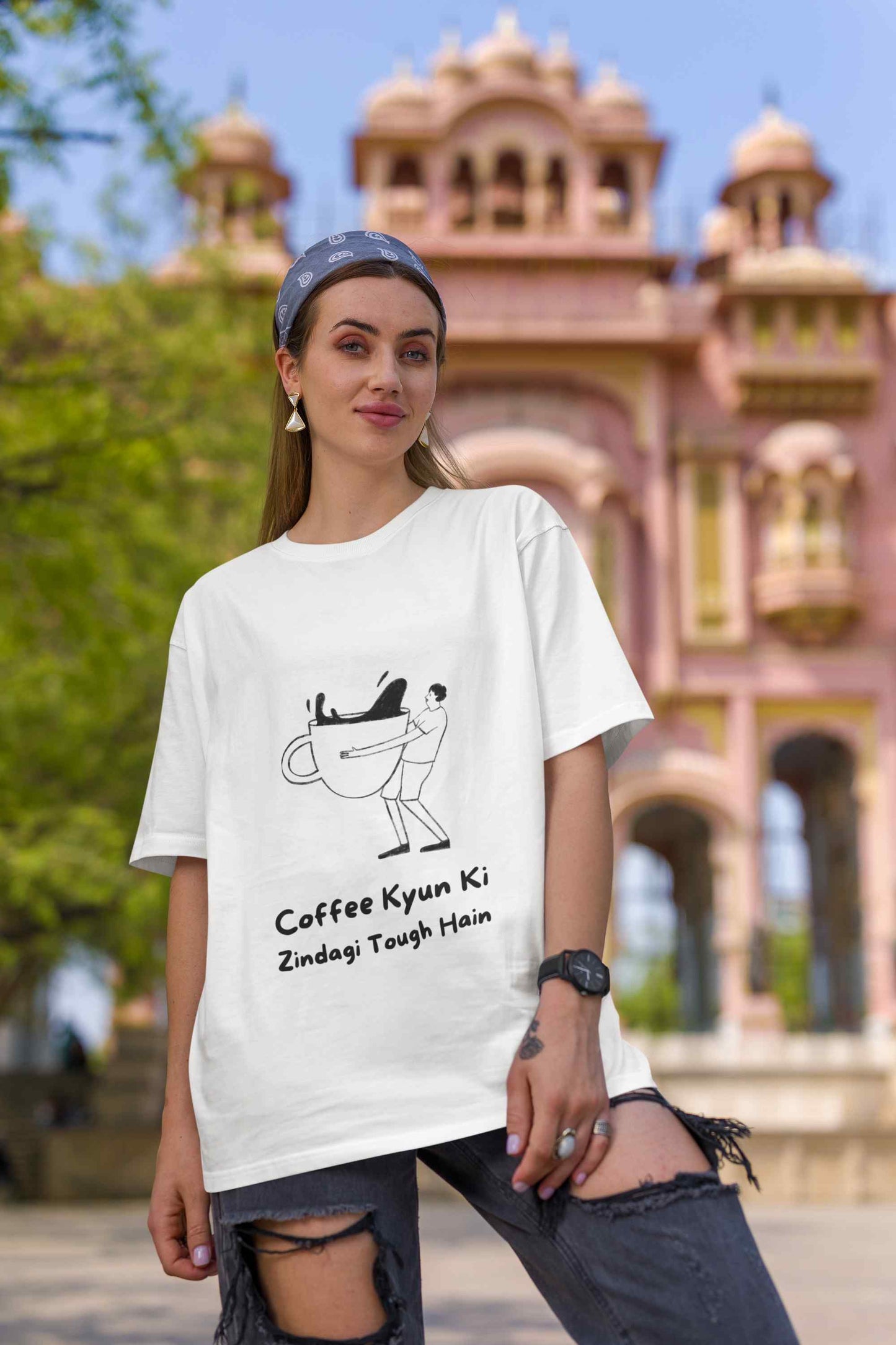 One Cup Coffee Oversized T shirt