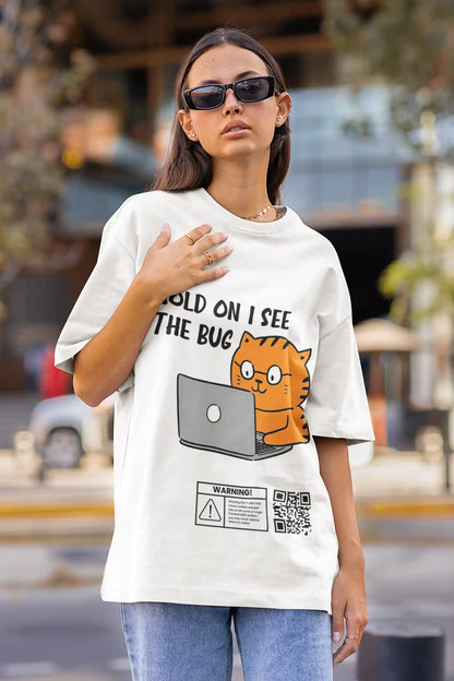 Bug Hunter Cat AR Oversized Tshirt