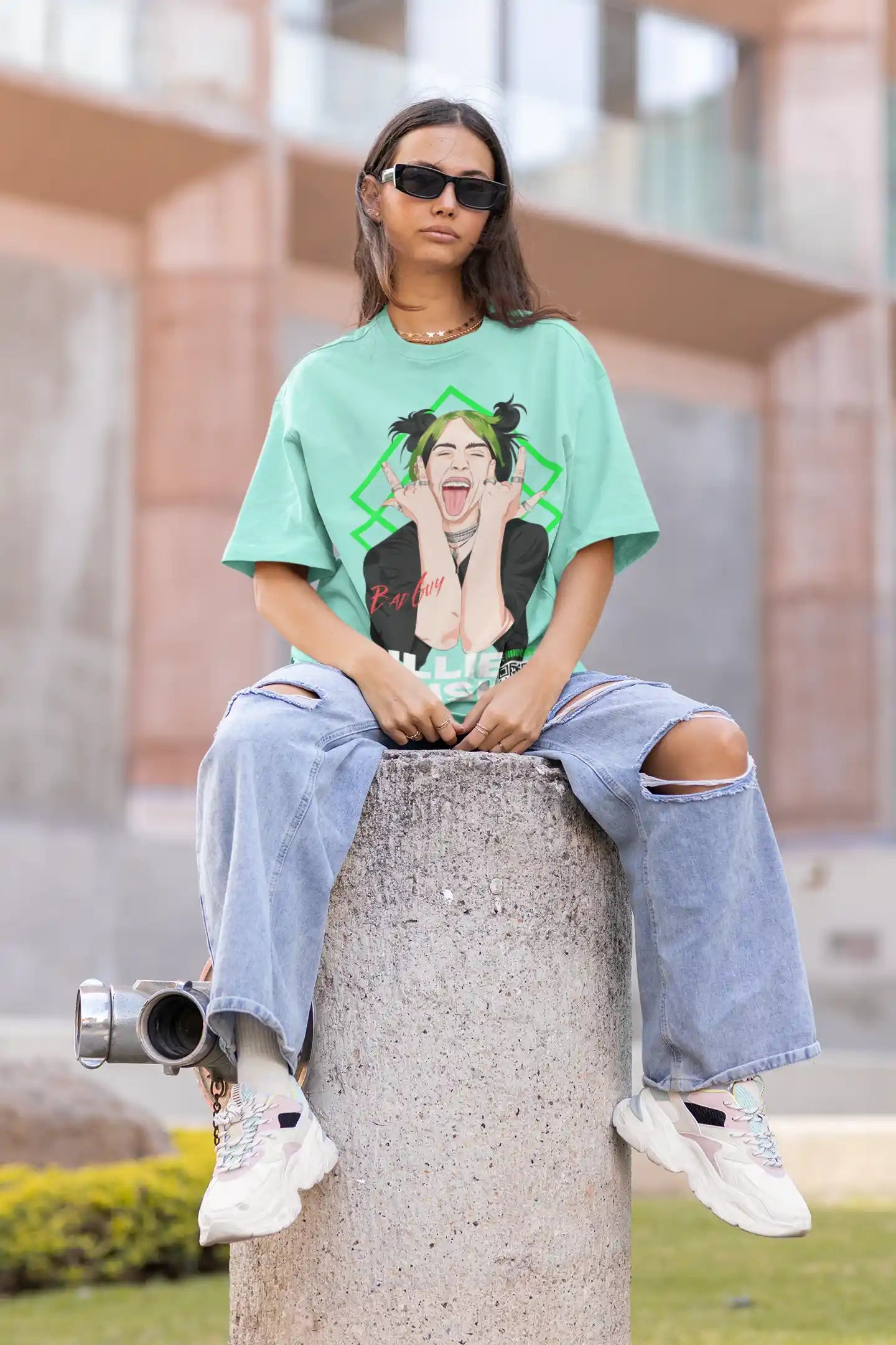 Billie Eilish "Bad Guy" AR Oversized Tshirt