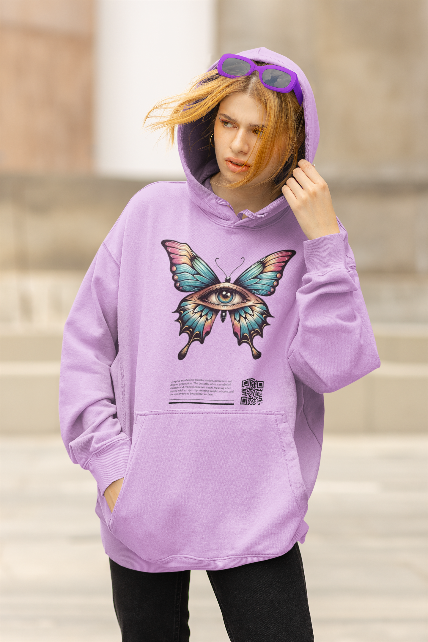 Geometric Butterfly AR Oversized Tshirt