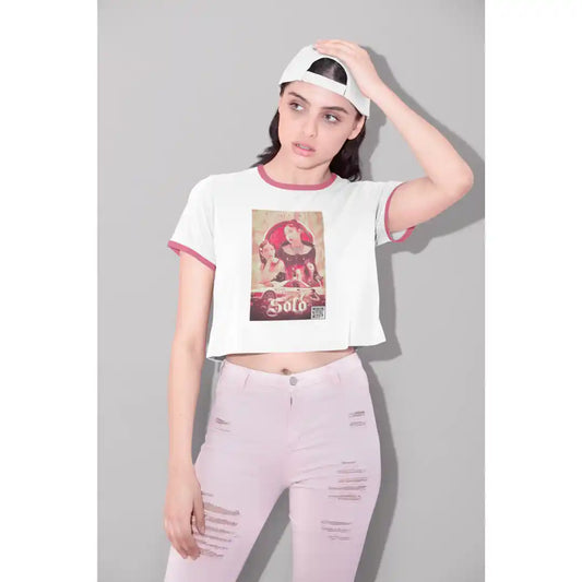 Solo - Jennie Inspired K-Pop Queen Printed Crop Top