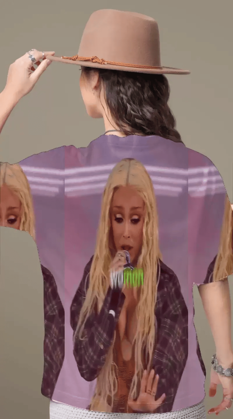 Doja Cat Pop Star Retro Aesthetic AR Oversized T-shirt